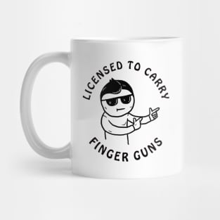 Licensed To Carry Finger Guns Mug